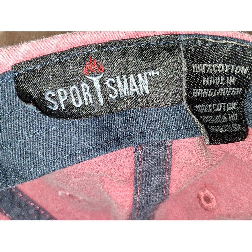 Sportsman Lost At Sea Embroidered Baseball Cap Maroon Washed Cotton Dad Hat - Picture 3 of 4